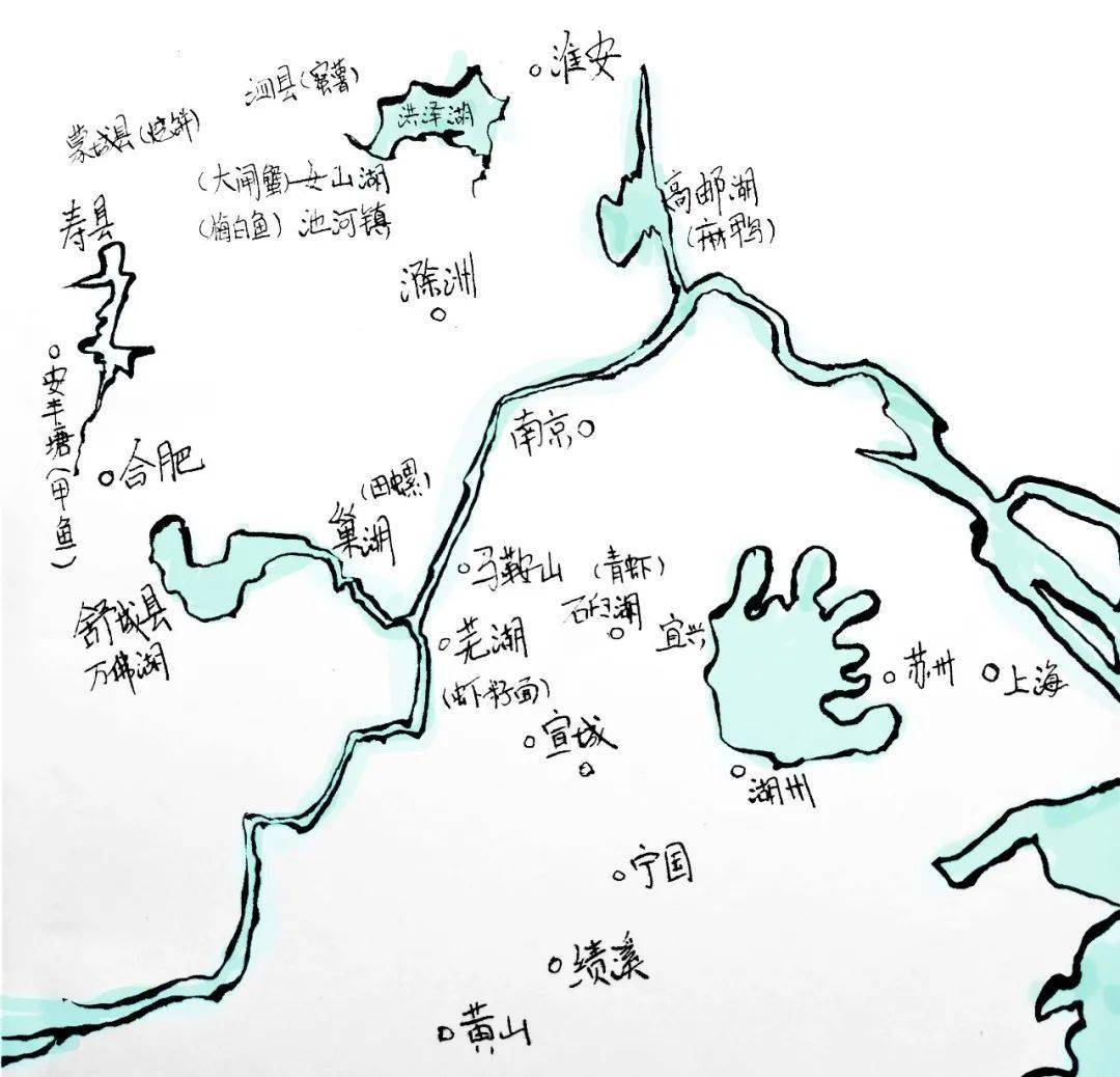 石臼湖(图片来自网络),一部分在马鞍山,一部分在南京