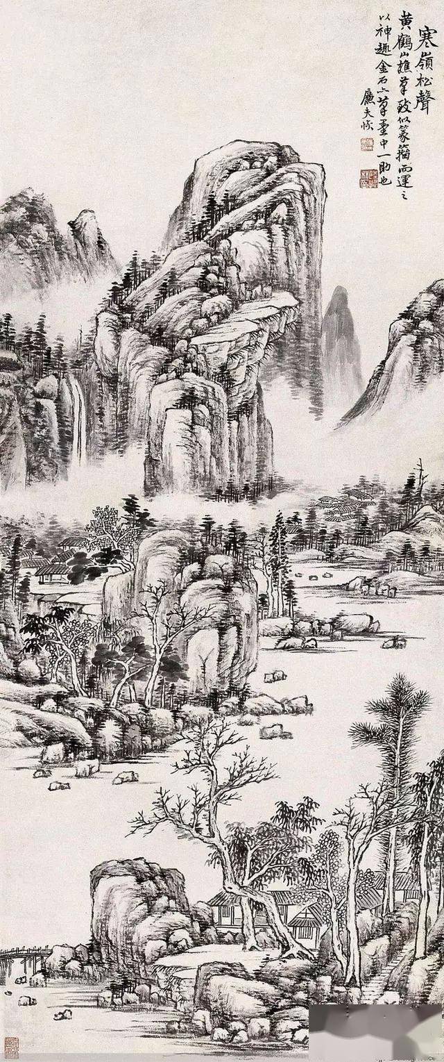 诗意奔放陈师曾山水画