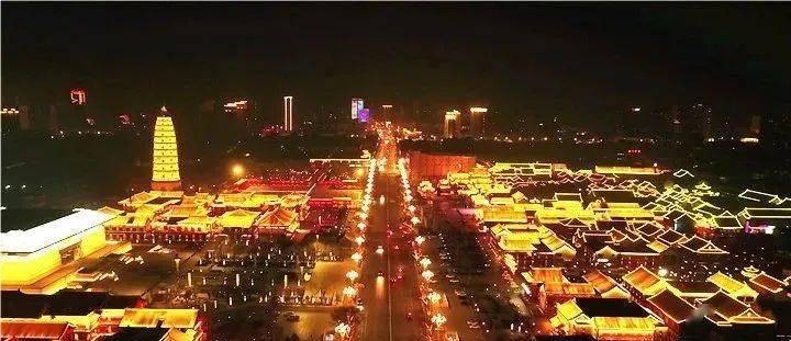 定州古城街区醉美夜景 这里是定州 经历过千年的洗礼 如今它成为河北