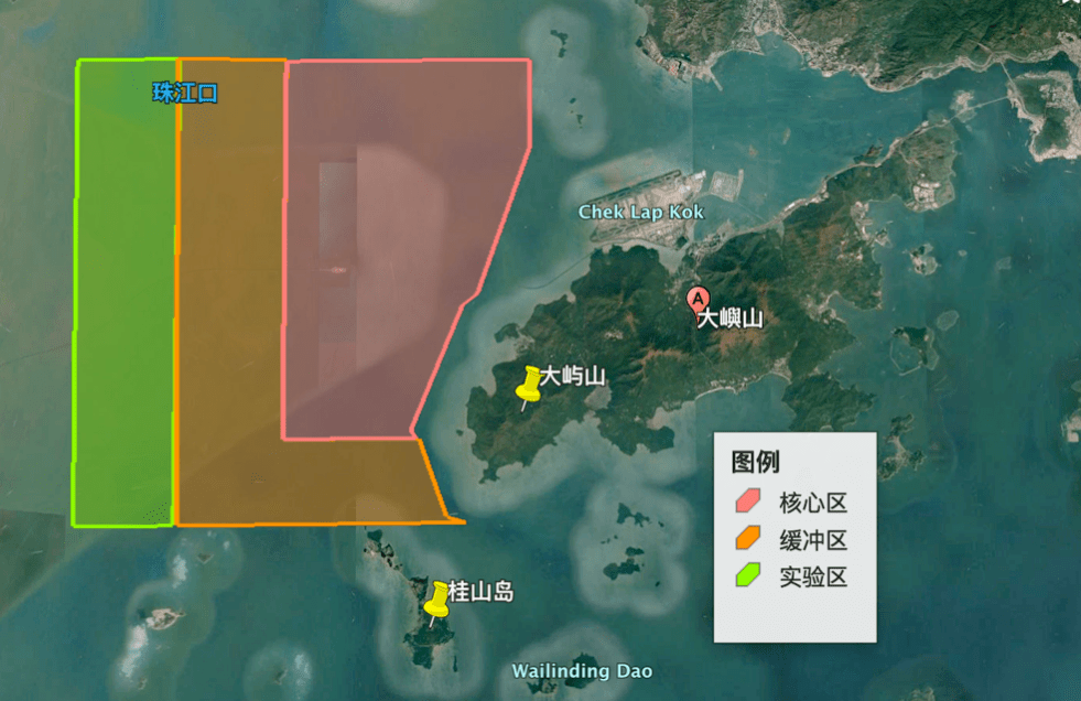 而桂山岛距离保护区核心区4.12km,距离缓冲区不到0.35km.