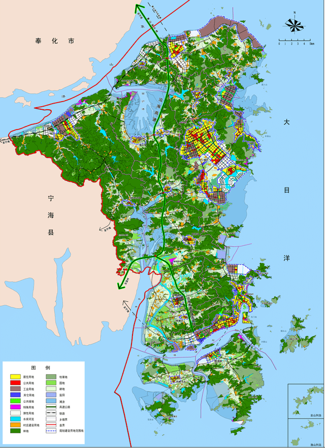 《象山县域总体规划(2005-2020》用地规划图 2019年,顺应机构改革