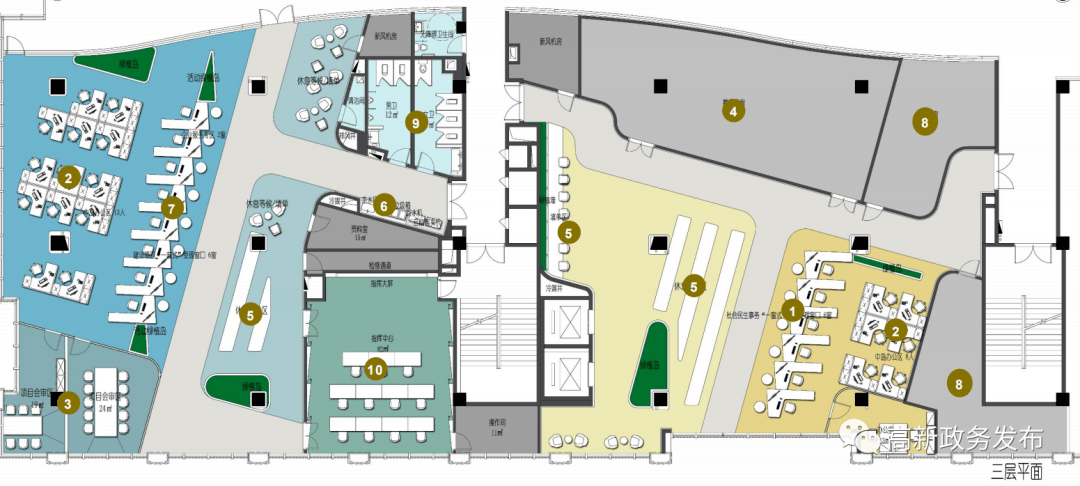 三层平面图外立面效果图南昌高新区政务服务中心(新厅)是全省首个推行