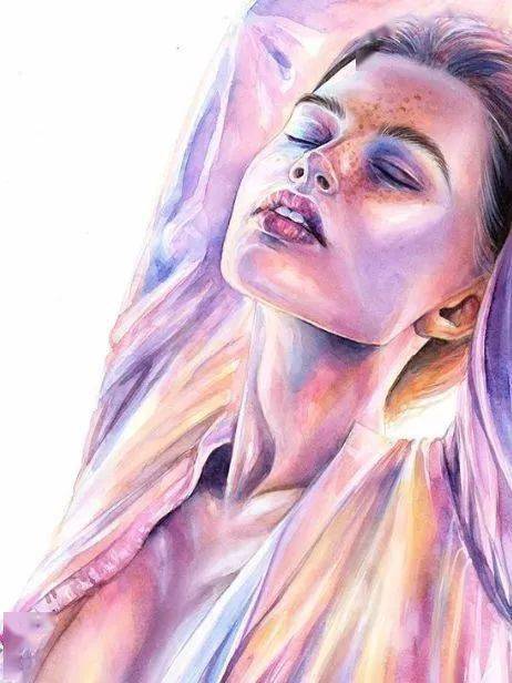 水彩|沉迷眼睛刻画的小伙伴看过来！Lina的水彩人物肖像步骤统统分享给你！