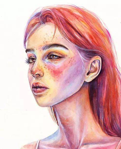 水彩|沉迷眼睛刻画的小伙伴看过来！Lina的水彩人物肖像步骤统统分享给你！