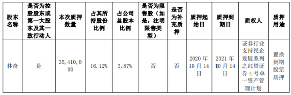 股东|游族网络控股股东林奇累计质押1.72亿股 占其持股78%