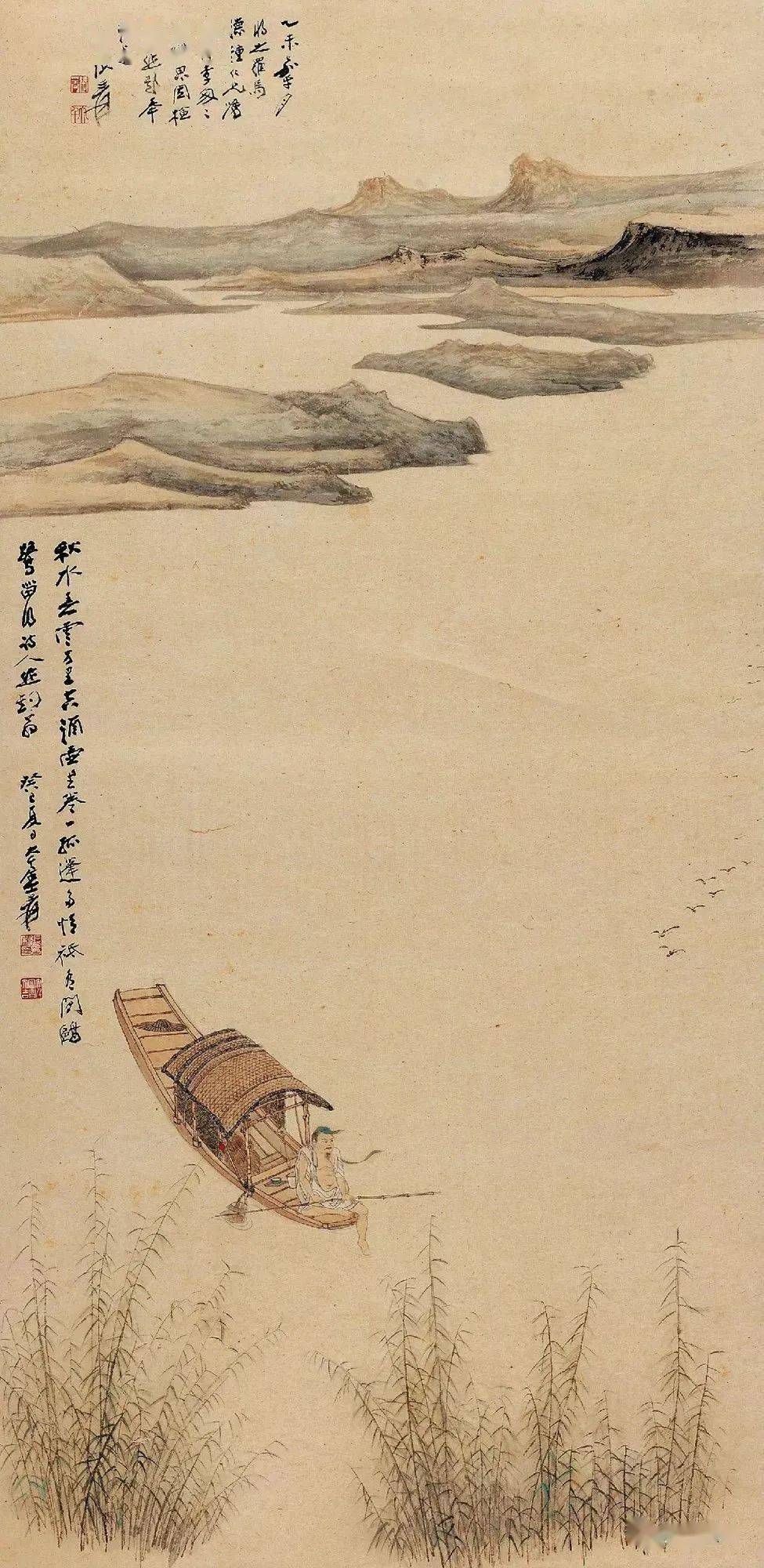 一人独钓一江秋——古今名家笔下的秋江盛景