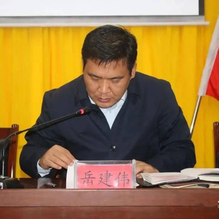 镇党委书记岳建伟,团县委副书记丁其超,镇党委副书记,政法委员牛永江