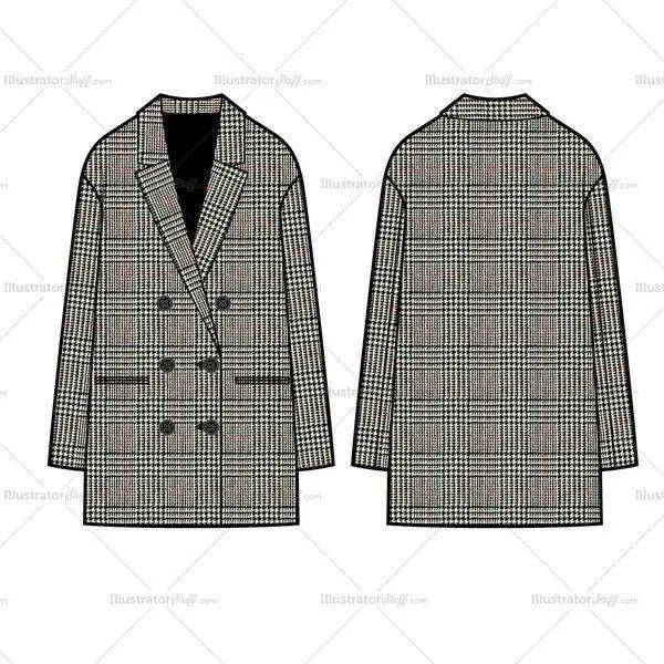 女装外套正背面/套装连衣裙款式图!(画好款式图的服装