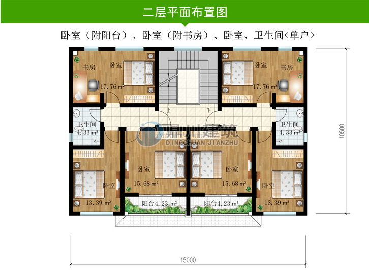 今天小编给大家分享平屋顶自建双拼别墅,造型干净利落