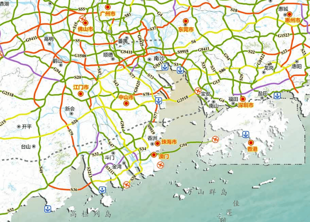 珠江口增至12条过江隧道,广东高速公路网规划公布!