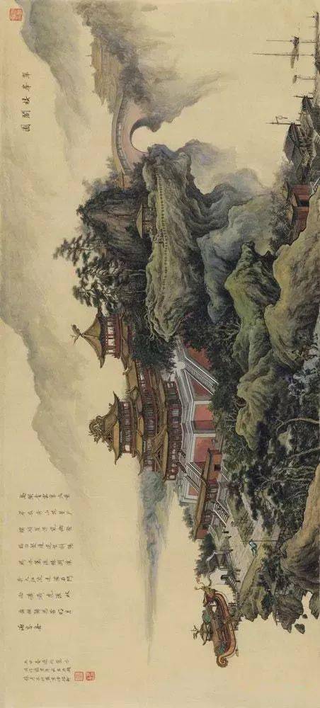这张当代的《清明上河图》,工笔大写人间仙境_楼阁