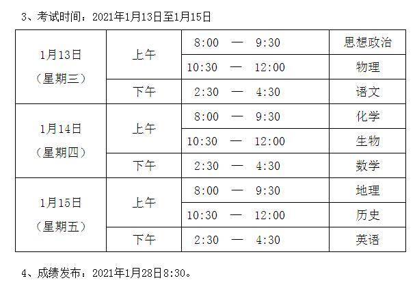 考试|北京2021年第一次高中学业水平合格性考试明年1月13日开考