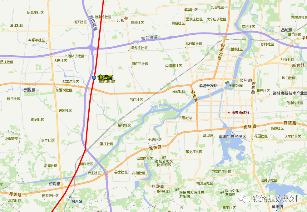 京沪二通道潍坊至新沂高铁线路走向