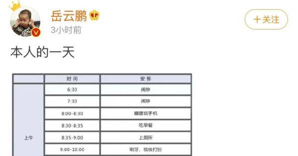 岳云鹏|＂岳云鹏的一天＂上热搜！哈哈哈哈……是你本人吗？