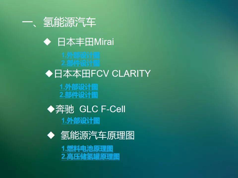 干货氢能源汽车设计图ppt