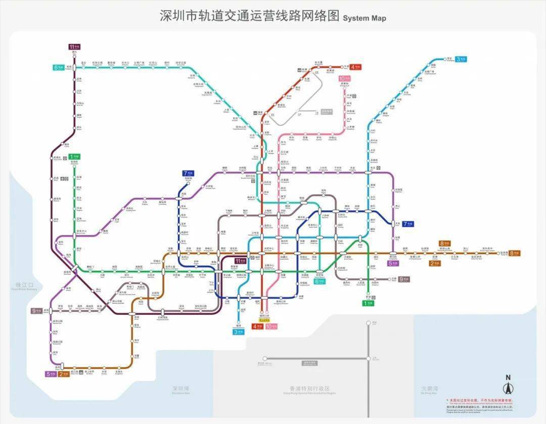 到2035年,深圳将形成33条线路,总里程达1335公里的轨道网络.