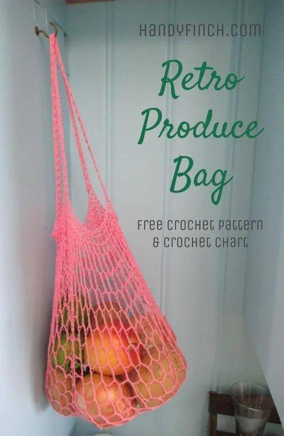 毛线|用剩余的毛线钩了几个购物网袋，出门真是好用极了！