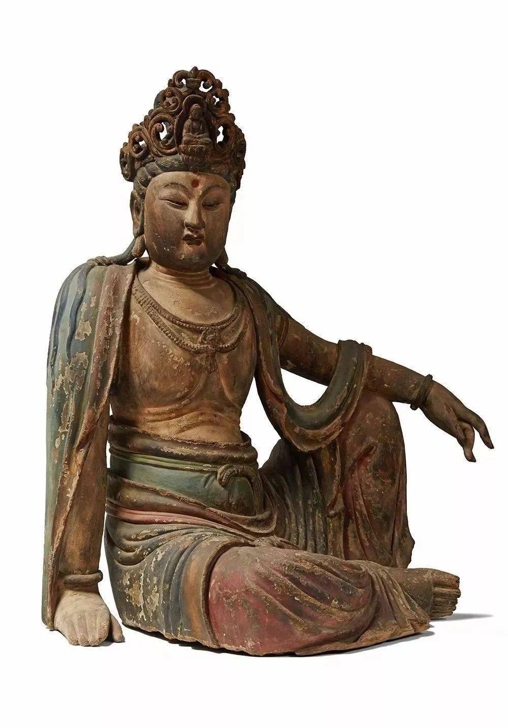 经典的流离｜国外收藏的中国古代木雕佛像，大部分来自山西…_菩萨
