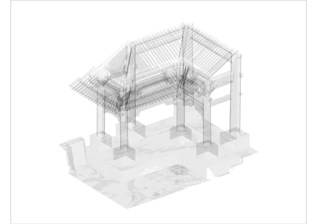 清华大学建筑馆清式大木模型三维扫描点云