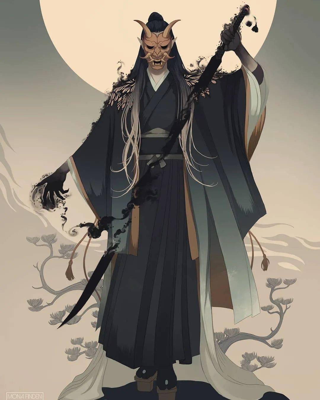 浓浓的武侠风手绘,结合帅气的人设,赏心悦目,太帅了!