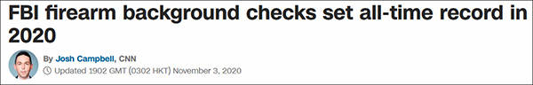 美国今年购枪申请审查量创新高,690万人首次购买