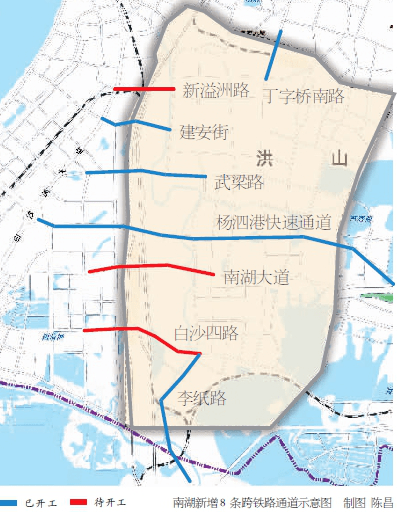 2011年,珞狮南路高架成为首条贯穿武昌中心的快速路,打通二环线.
