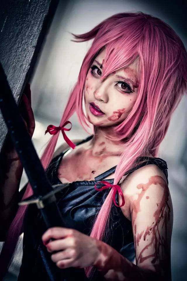 我妻由乃黑裙cosplay