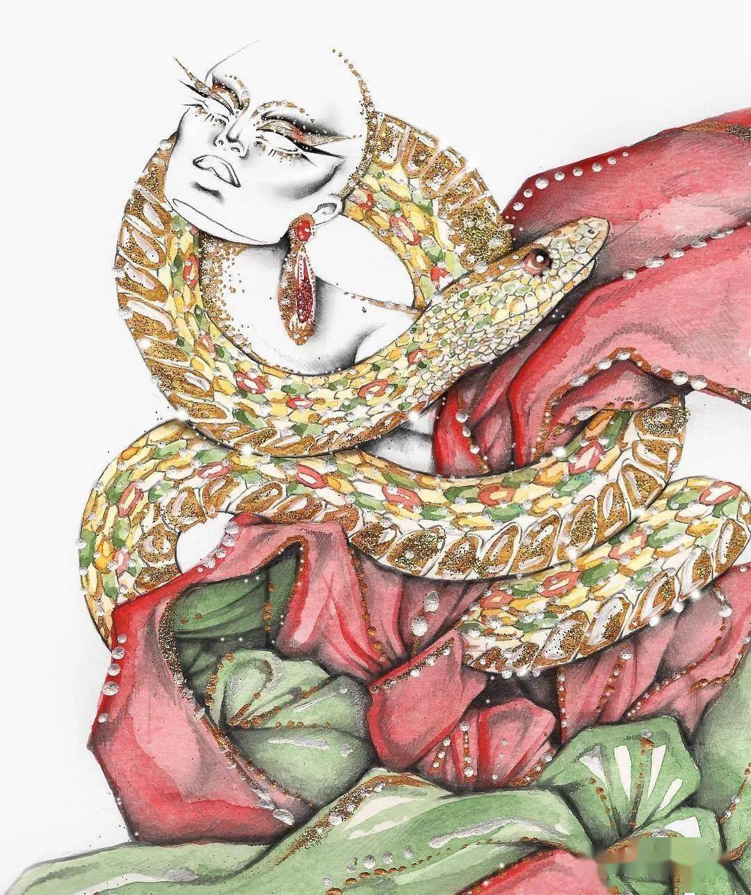 时尚|时装画上的褶皱不知怎么画？向这位时尚插画界的＂三宅一生＂学习一下！