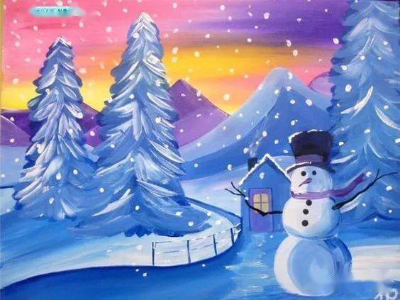 16张漂亮的冬季主题创意美术作品