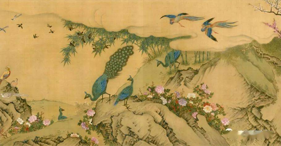 遊觀圖賞： 清• 沈銓《 百鳥朝鳳圖》_搜狐网