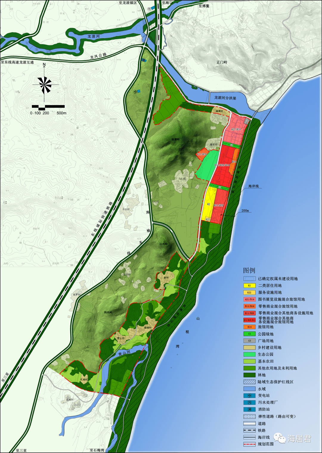 重磅规划3140亩海南又一个湾区控规出炉居住用地117亩