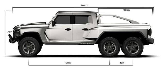 70lv8引擎1300匹这款六驱大皮卡猛禽都害怕