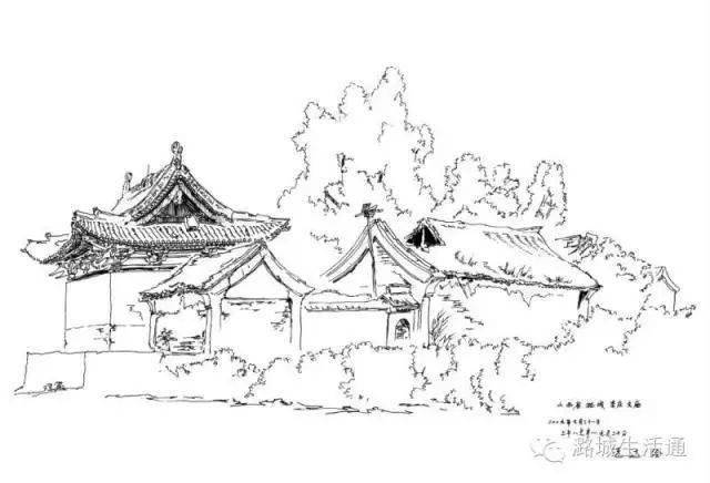 十张手绘图 告诉你潞城古建筑有多美