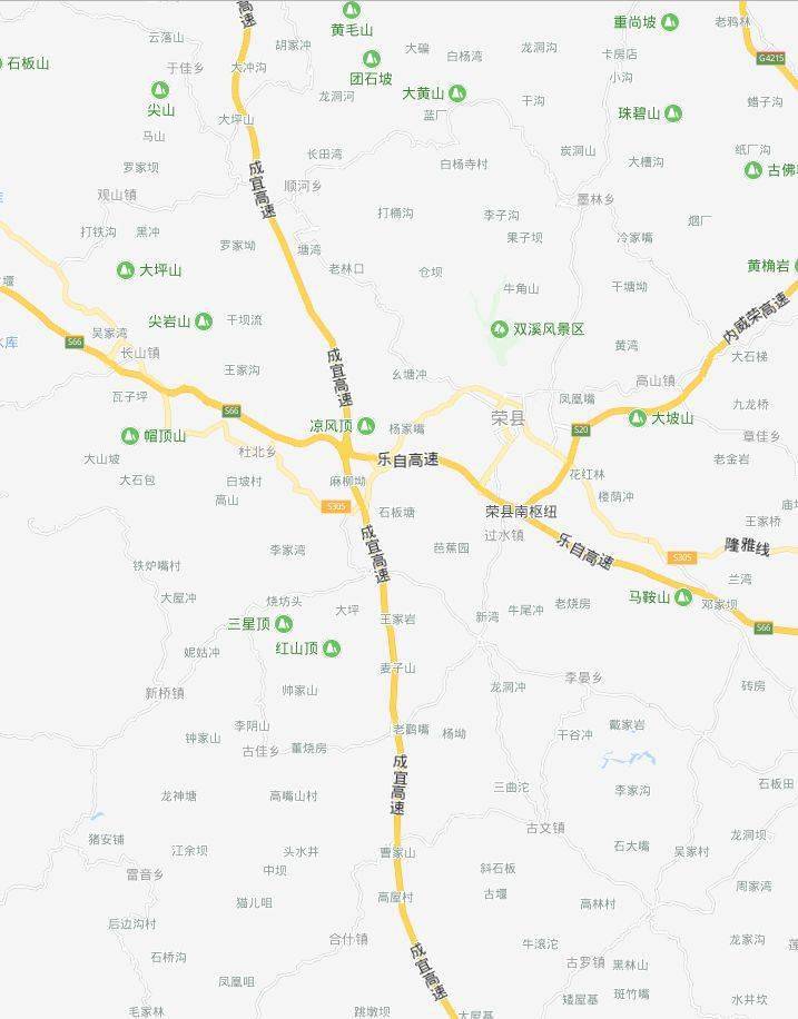 荣县境内高速路网