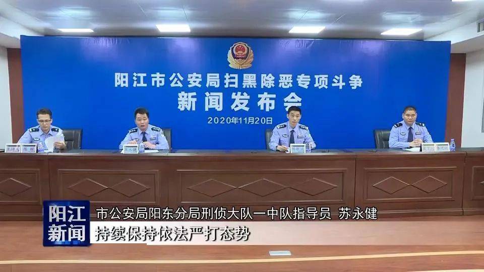 阳东警方今年打掉涉黑恶团队14个,刑拘犯罪嫌疑人124人