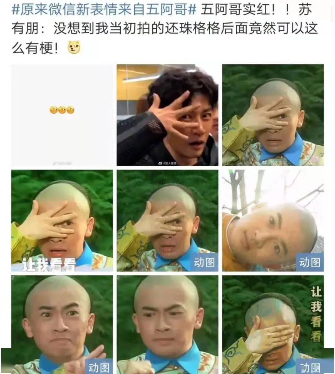 有一个新的表情和我们的五阿哥很是神似