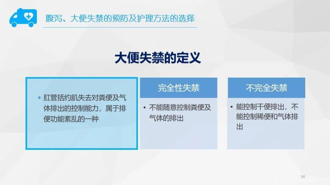 【ppt】腹泻,大便失禁的预防及护理方法的选择