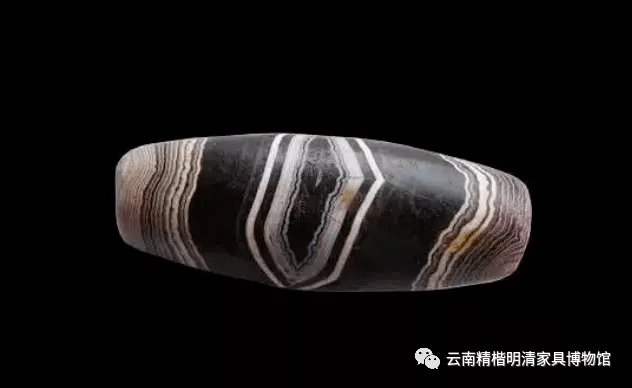【激安販促】中國 戰漢瑪瑙 纏絲管珠 根付