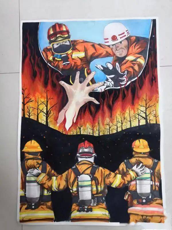 "119"消防宣传月|举办少年儿童消防绘画大赛,消防知识进校园