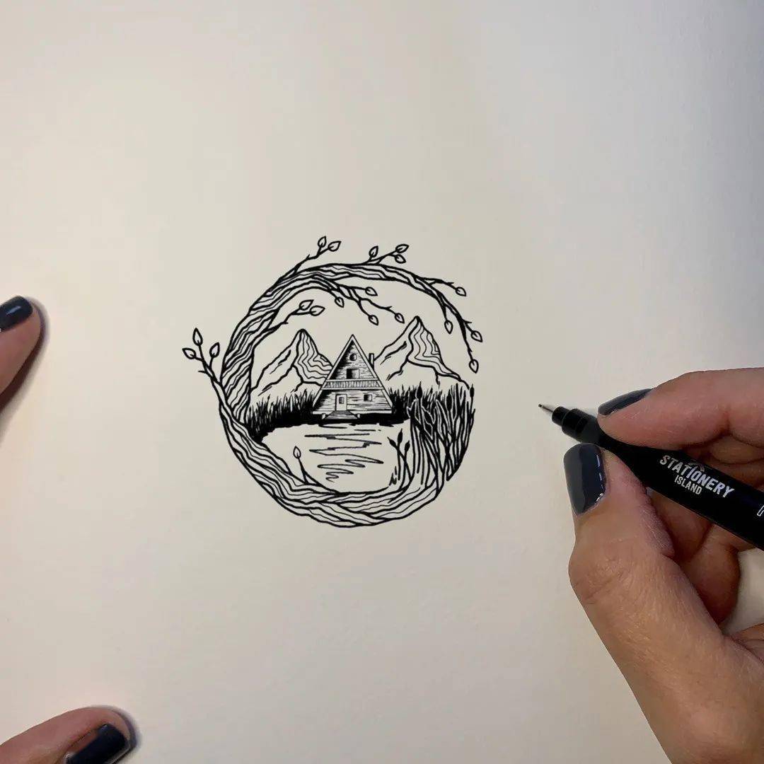 针管笔这样画虽然简单但效果却好的很