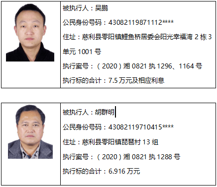 慈利又一批失信被执行人被曝光,有你认识的吗?_手机