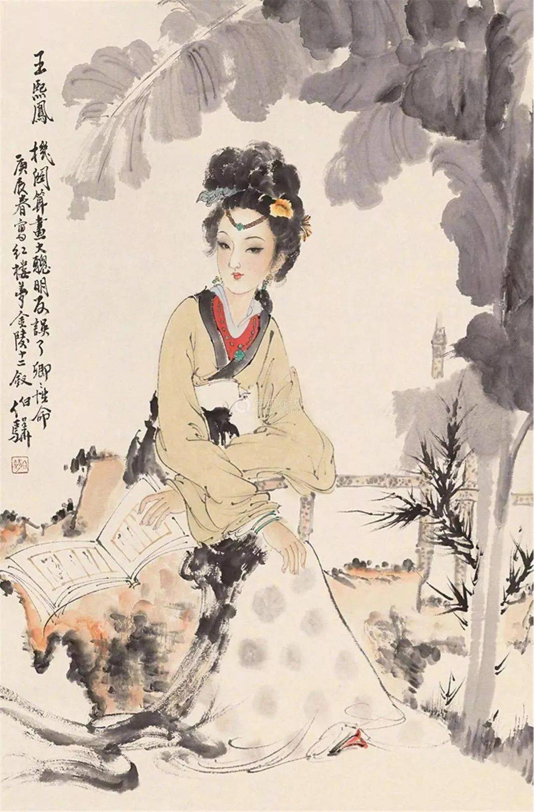 国画大师白伯骅笔下的美人图,醉人_人物画