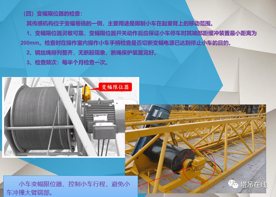 塔式起重机日常和平检查要点PPT