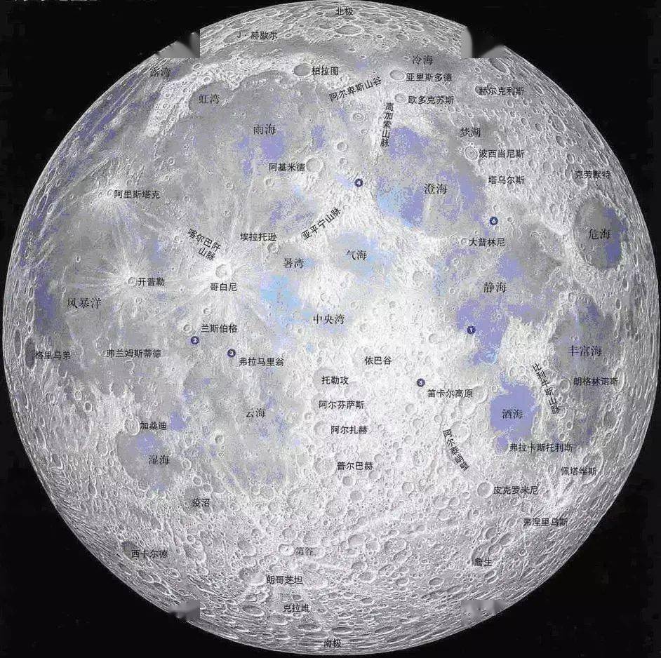 虽然直到20世纪人类才把探测器送上月球 但给月亮起地名的历史从17