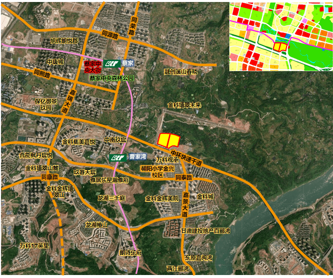 蔡家上线一宗113亩纯居住用地,楼面价6142元/㎡