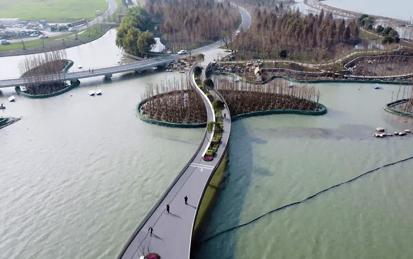 探访打卡网红地美丽湖泊元荡生态园