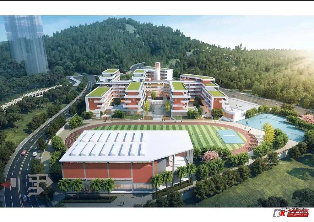龙岩实验小学美伦校区整体规划用地面积约36321㎡(合54.