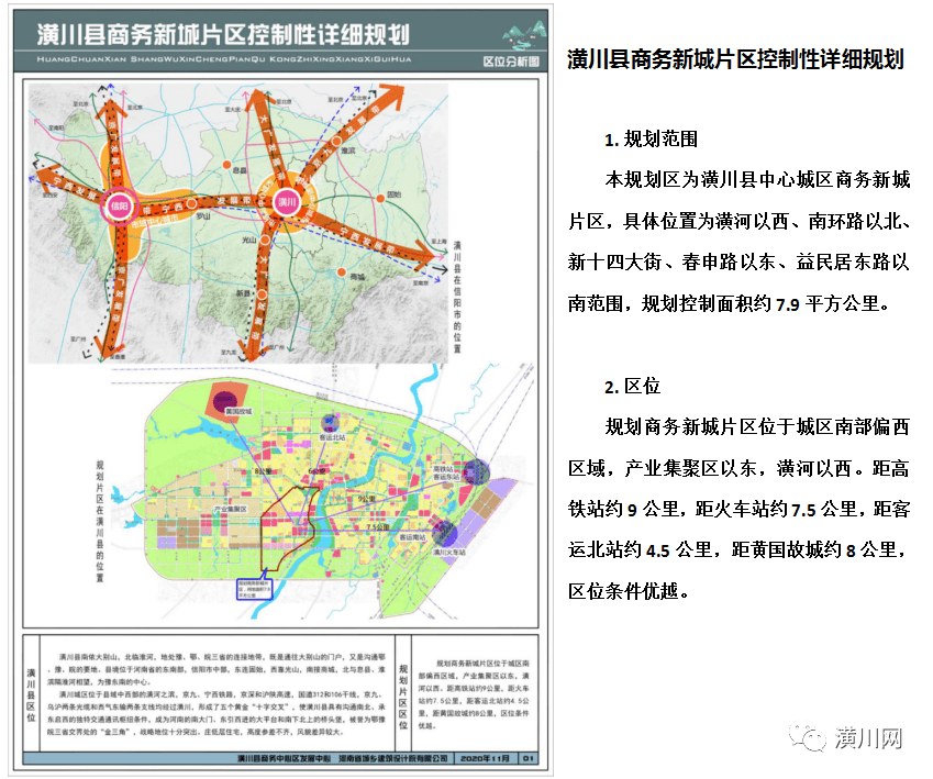 潢川县商务新城片区控制性详细规划,涉及.