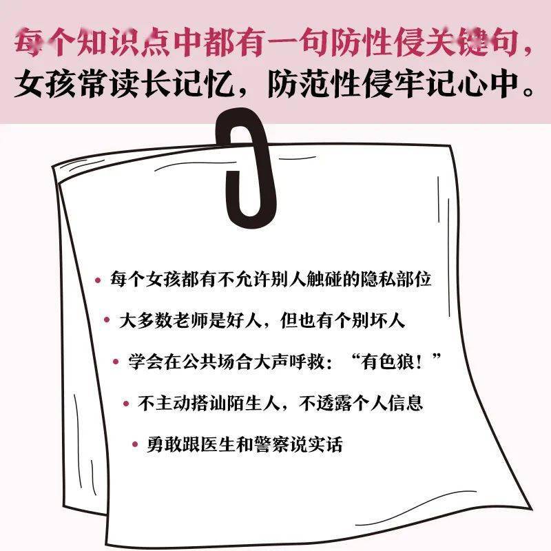 现在,立刻,马上,这些性安全知识趁早教会女儿