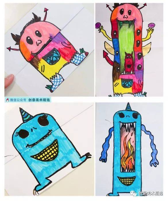 创意儿童画——可以动起来的小怪兽